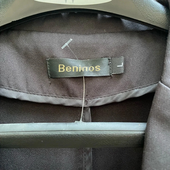 Benino Women’s Casual Black Blazer Jacket 3/4 Sleeve Size Large - Picture 3 of 11